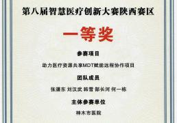 神木市医院斩获第八届智慧医疗创新大赛陕西赛区一等奖